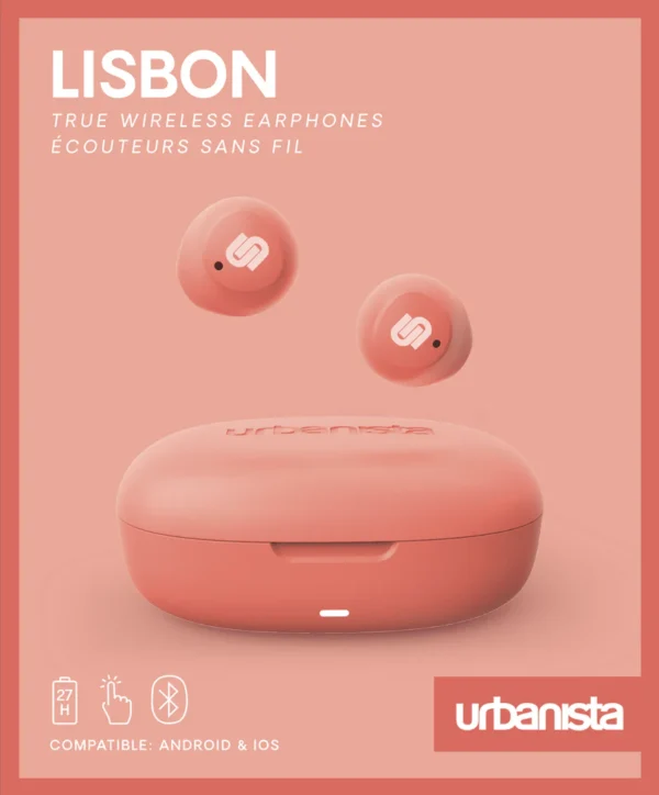 LISBON_front_Coral_Peach_800x Combo: Mochila Zilker Vino 15.6” + Audífonos Lisbon Coral